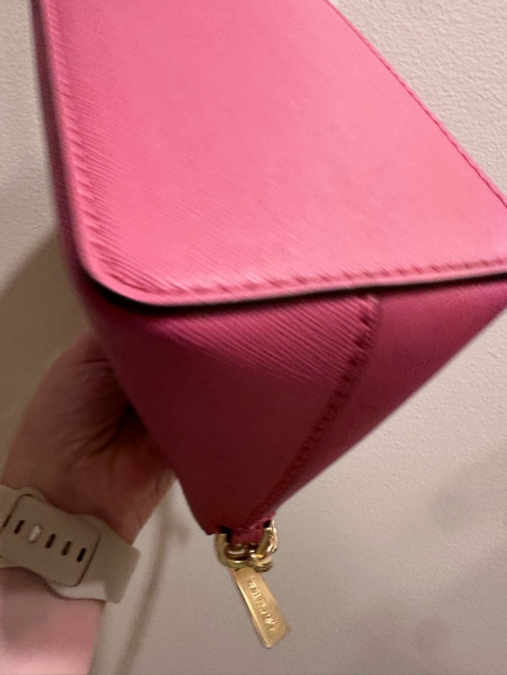 Michael Kors Pink and Cream Colorblock Crossbody with Gold Chain - Picture 4 of 7